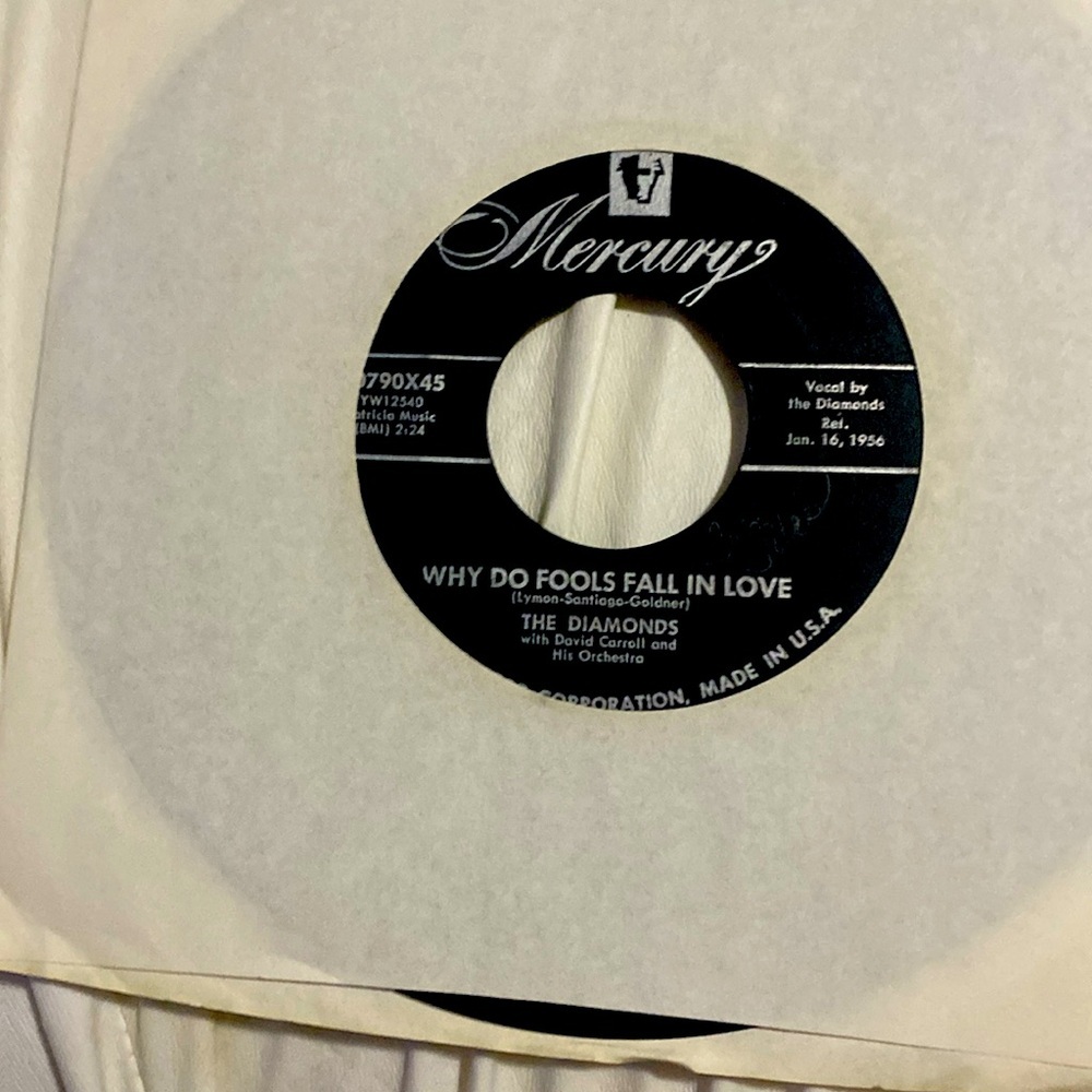 45 record The Diamonds You Baby You and Why Do Fools Fall In Love